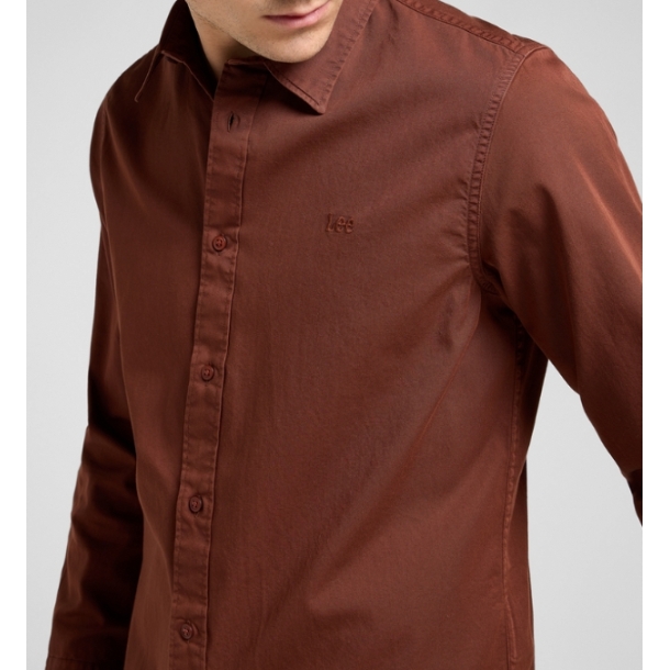 LEE SKJORTE LANG RME  BROWN