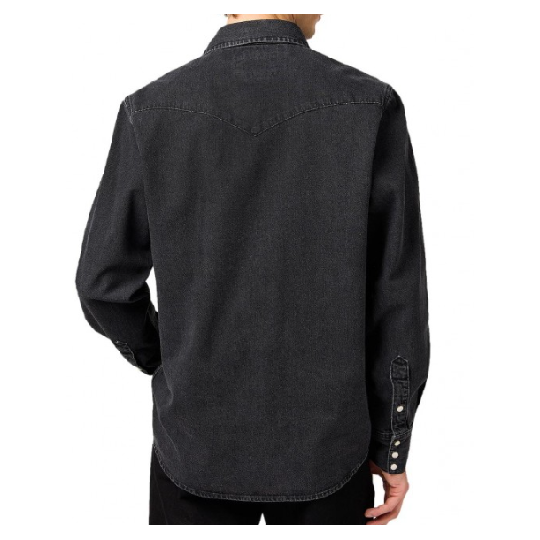 WRANGLER COWBOYSKJORTE (SORT) (F STR.)