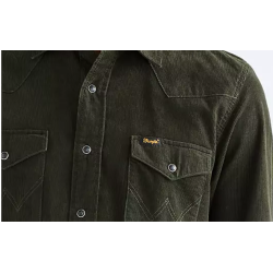 WRANGLER SKJORTE GR�N  (FL�JL)