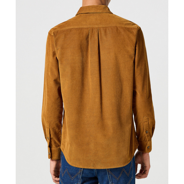 WRANGLER SKJORTE LANG RME BRUN (FLJL) 