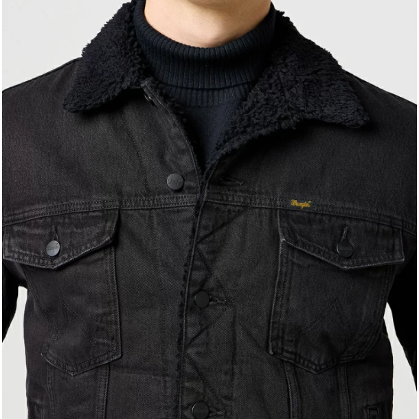 WRANGLER SHERPA JAKKE (SORT) 