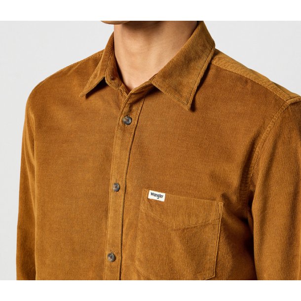 WRANGLER SKJORTE LANG RME BRUN (FLJL) 