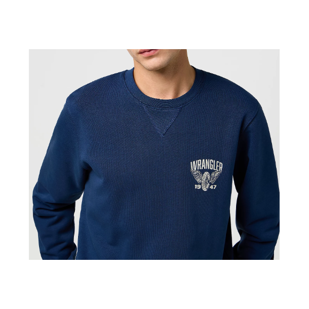 WRANGLER SWEATSHIRT RUND HALS BL