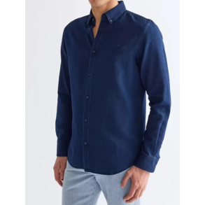 WRANGLER SKJORTE LANG �RMET INDIGOBL�