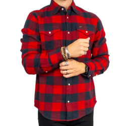 LEE SKJORTE LANG �RME  R�D