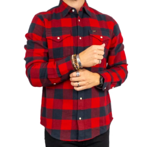 LEE SKJORTE LANG �RME  R�D