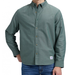LEE SKJORTE LANG �RME  BL� DUSTY GREEN