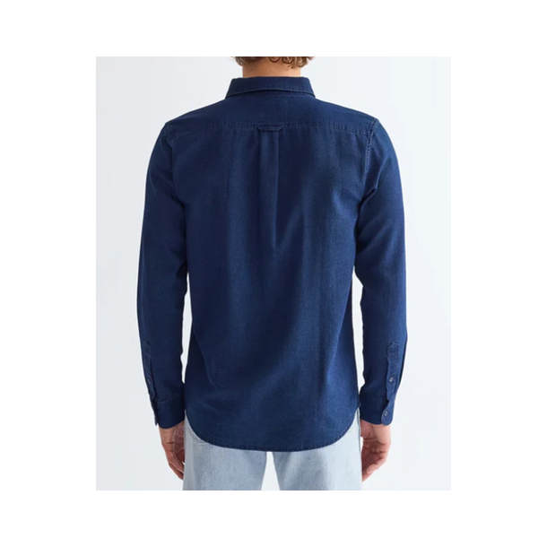 WRANGLER SKJORTE LANG �RMET INDIGOBL�