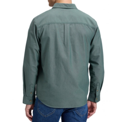LEE SKJORTE LANG �RME  BL� DUSTY GREEN