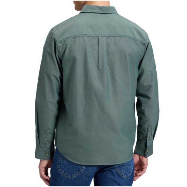 LEE SKJORTE LANG �RME  BL� DUSTY GREEN
