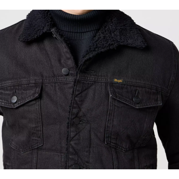 WRANGLER SHERPA JAKKE FL�JL (SORT)
