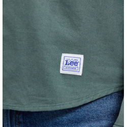 LEE SKJORTE LANG �RME  BL� DUSTY GREEN