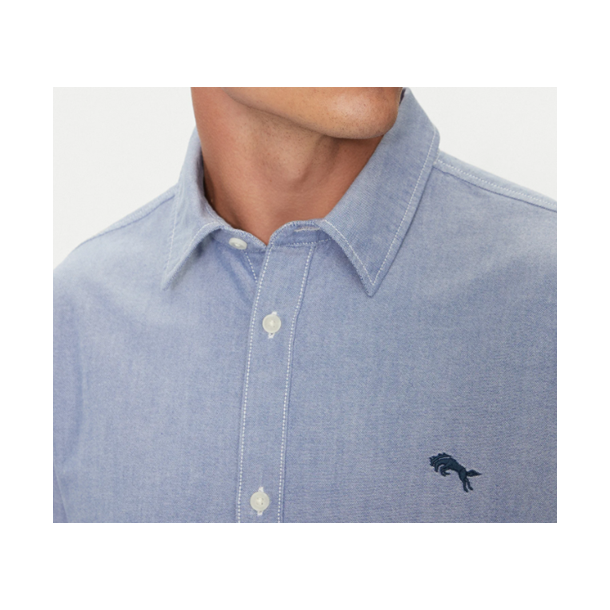 WRANGLER SKJORTE LANG �RMET BL�