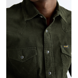 WRANGLER SKJORTE GR�N (FL�JL)