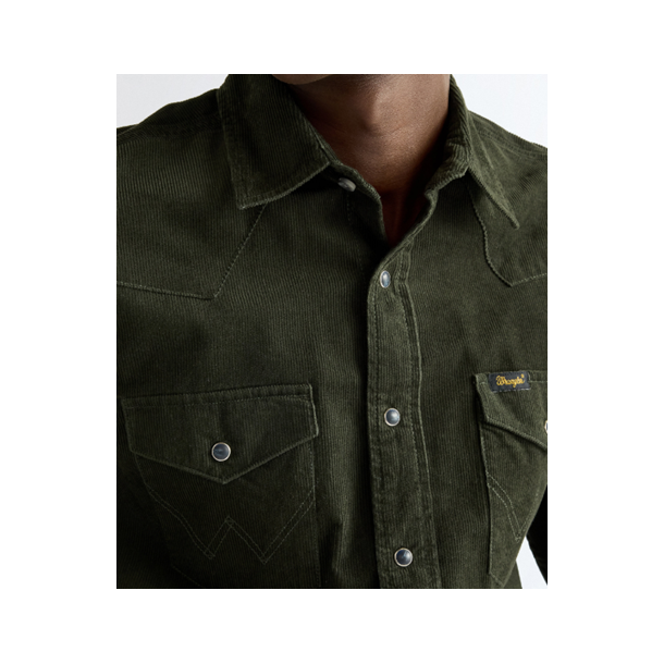 WRANGLER SKJORTE GR�N (FL�JL)