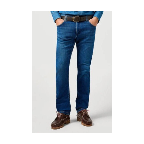WRANGLER GREENSBORO JEANS (STRETCH) BL� (EKSTRA BL�D)
